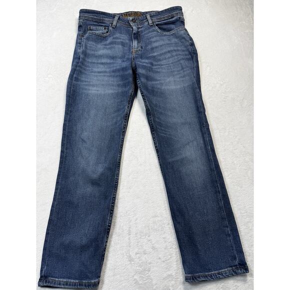 Alesbury Kings Canyon Jeans Mid Indigo Straight Fit Stretch Denim 31x30 - Picture 2 of 12